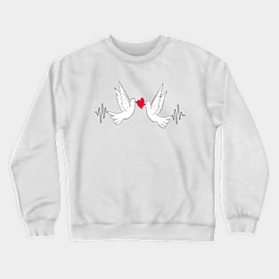 Love Dove Heartbeat Crewneck Sweatshirt